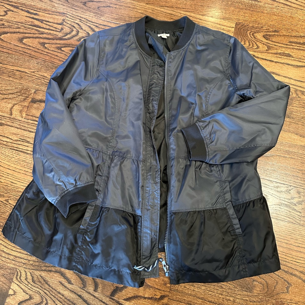 LOGO by Lori Goldstein Women’s Blue Jacket with Black Trim - XL